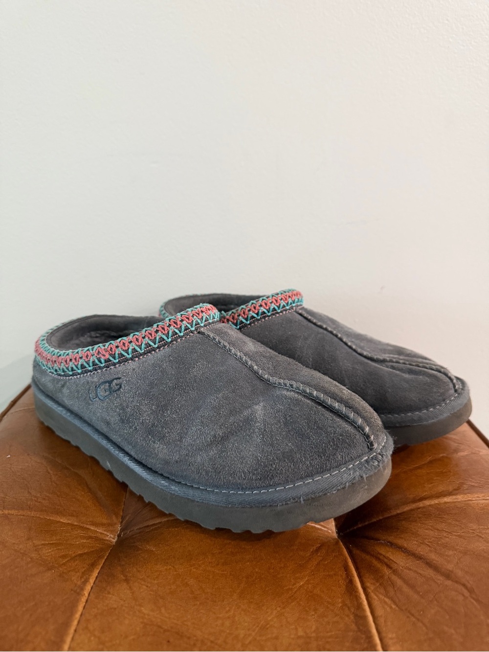 Ugg Tasman II Suede Slipper in Dark Grey Size 8.5